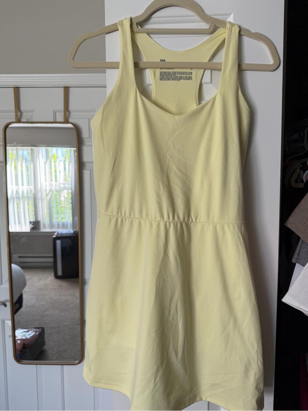 all in motion Pale Yellow Racerback Exercise Dress